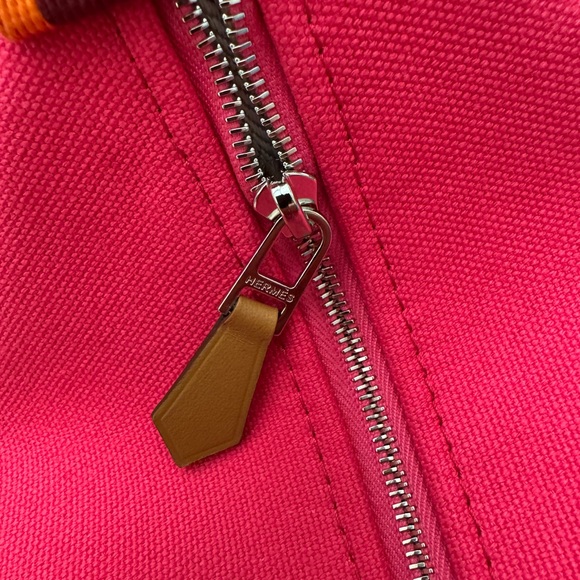 New Hermes Bride-A-Brac Case GM Canvas Hibiscus Pink Pouch Large Model - Picture 4 of 13